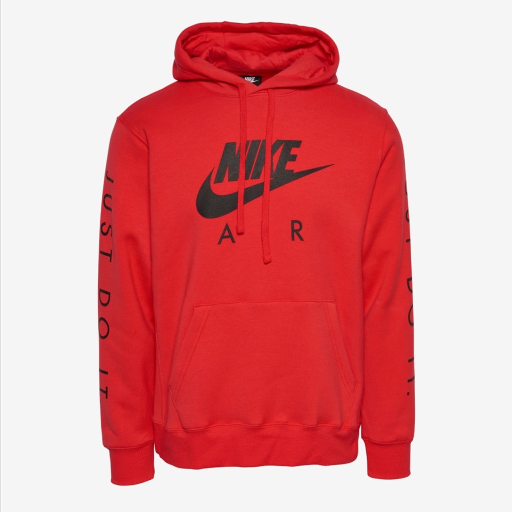 Nike Men's Red Just Do It Hoodie